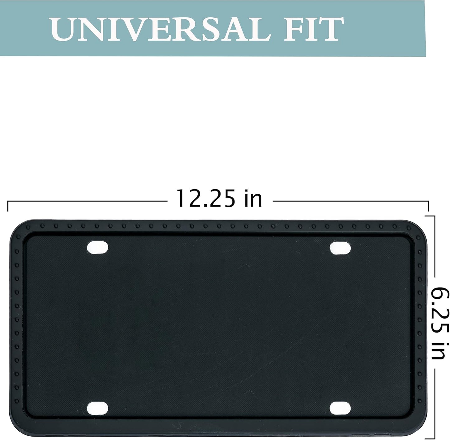 License Plate Frames - 2 PCS Silicone License Plate Holder for US Car Universal License Plate Bracket, Rustproof, Rattle Proof & Weatherproof, Mounting Accessories Included