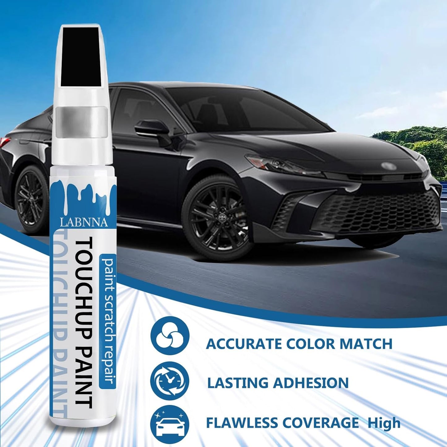 Lakeshore Blue Metallic(GXP/WA136H) Touch Up Paint for Chevrolet-Exact Match 2 in 1 touchup Paint Pen for Chips and Nicks Repair Car Paint Scratch Repair Kit