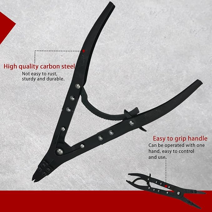 38700 Spindle Snap Ring Pliers, 12in Heavy Duty Internal External Snap Ring Pliers, for Installation and Removal of Circlips，Compatible with Ford Super Duty Pickups 2007 and Newer