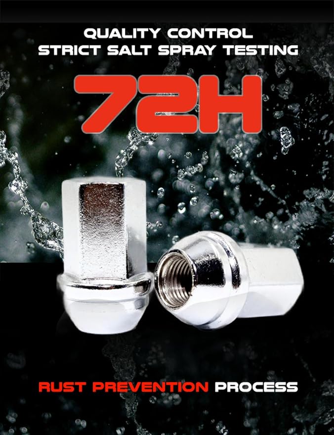 Set of 24 Veritek 14x1.5mm OEM Factory Style 1.80 Inch Length 7/8 22mm Hex Duplex Large Acorn Seat Wide Base Replacement Chrome Lug Nuts for Buick Cadillac Chevy Chevrolet GMC Factory Wheels