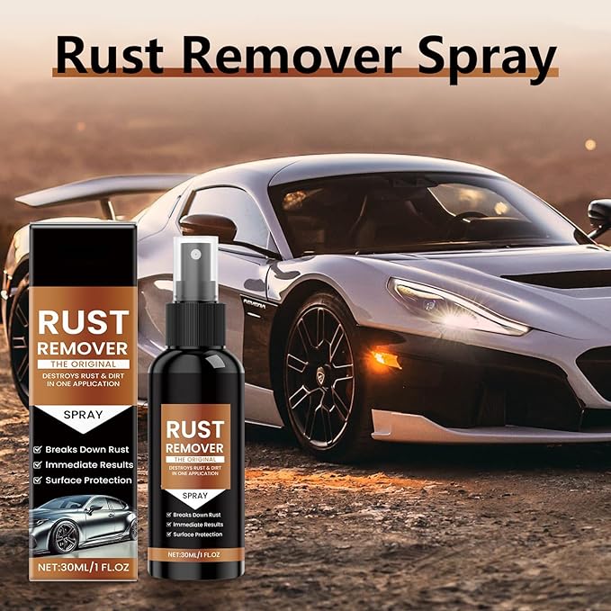 Nexa Rust Remover Spray, 2025 Upgrade Rust Remover for Metal, Multipurpose Rust Stain Remover,for Heavy Duty Rust Dissolver for Metal, Tools, Cars, Chains（30ML*3Pcs
