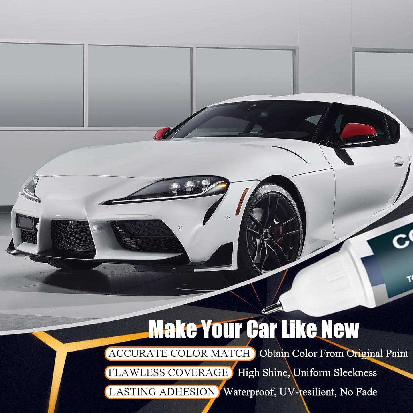 070 Blizzard Pearl Tricoat Touch Up Paint for Toyota, Car Paint Pen Scratch Repair Two-In-One Touch Up Paint, Premium Car Scratch Remover for Deep Scratches