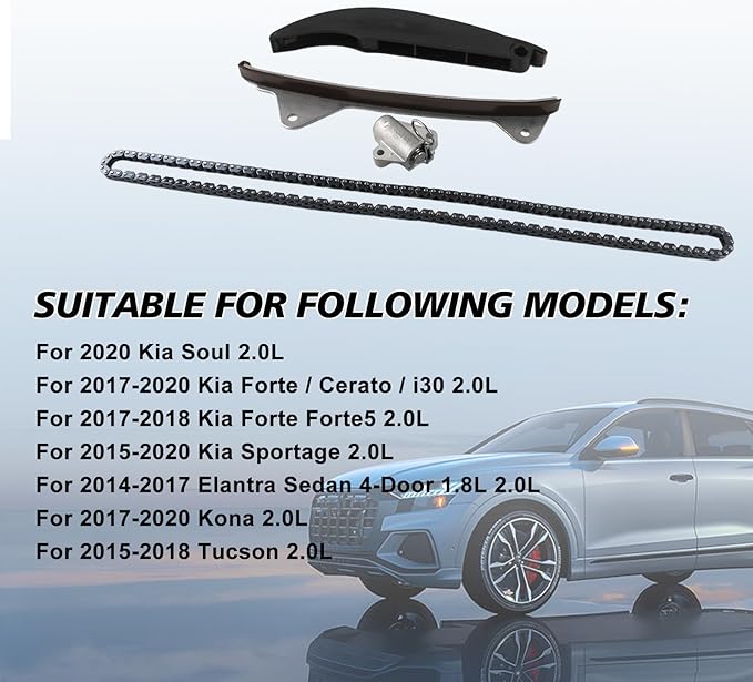 243212E010 24321-2E010 Timing Chain Kit Fits for Forte Cerato Tucson Forte5 NU 2.0 G4NA 243212E010 Repalce OE 24410-2E000 244102E000 Engine Timing Kit