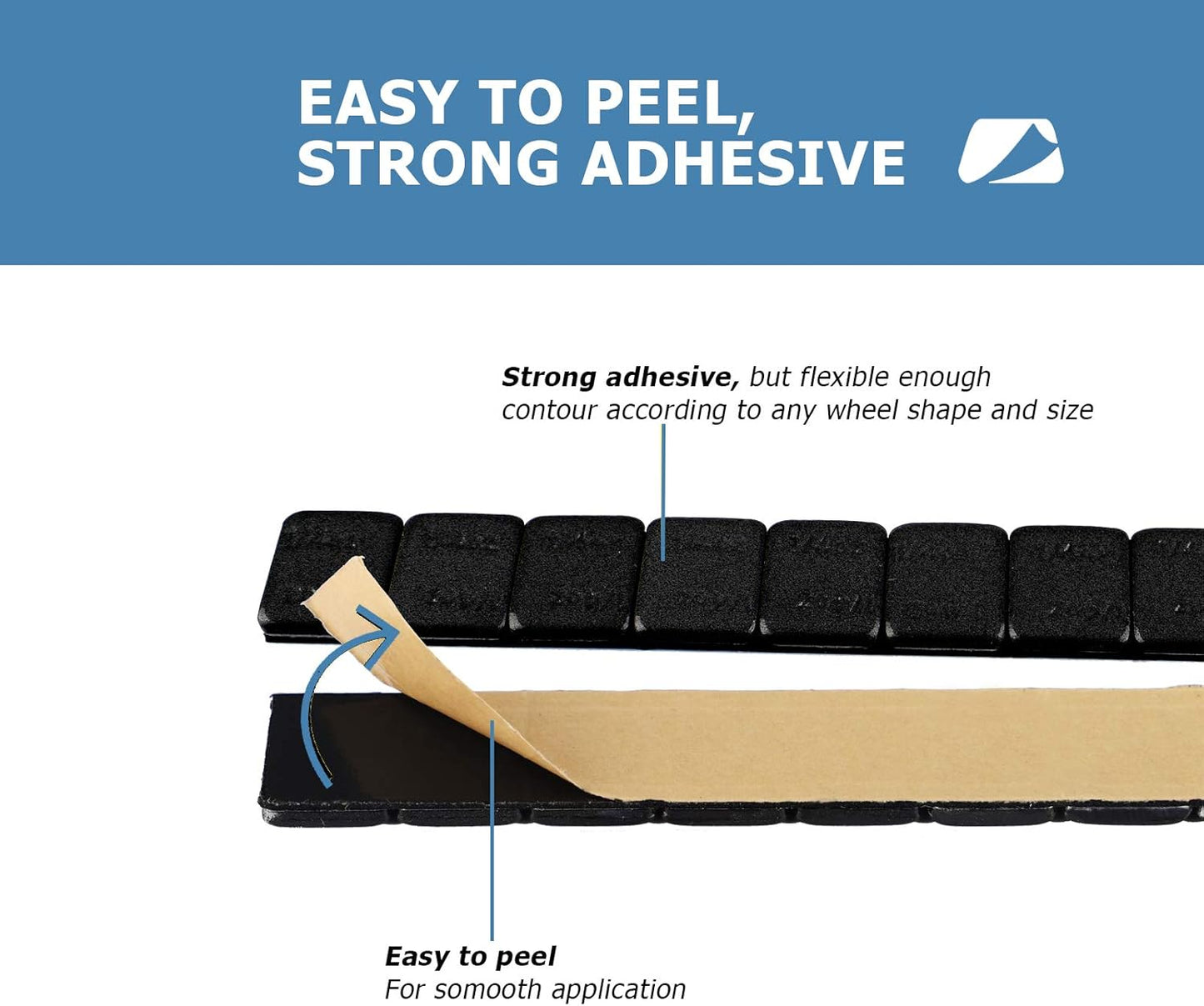 1/4 Oz Black Stick on Wheel Weights (1box，576pcs,144oz), Adhesive Backed Wheel Weights for Cars, Trucks, SUVs, Motorcycles, Low Profile