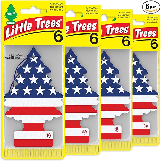 LITTLE TREES Car Air Freshener | Hanging Tree Provides Long Lasting Scent for Auto and Home | America, 24 Air Fresheners