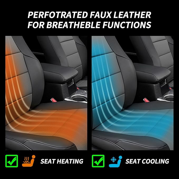coverdream 4runner Car Seat Covers Full Set for 2025 2026 Toyota 4Runner 5 Seats Pickup Truck Seat Cushion,Fully Covered Luxury Waterproof Leather Seat Protector,Armrest Cover Included(Black & Gray)