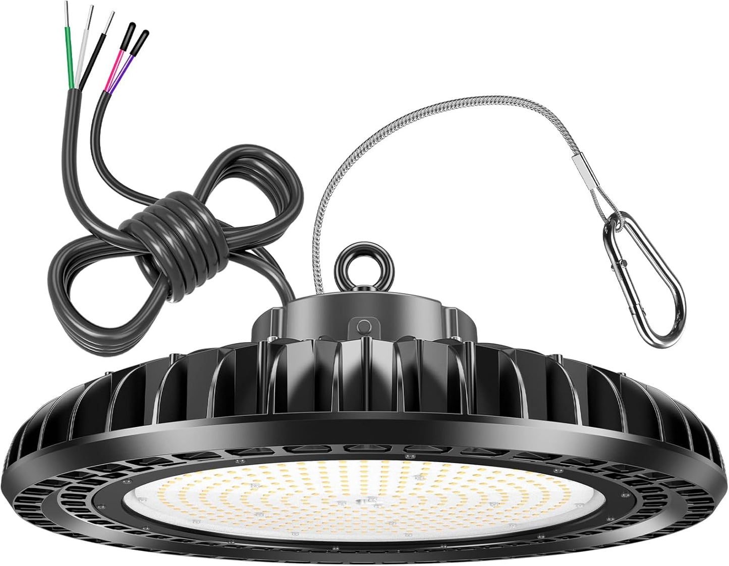 500W LED High Bay Light 72,500LM DLC ETL Listed Industrial Grade UFO Light Dimmable IP65 Waterproof 5000K Commercial Bay Lighting for Warehouse Garage Factory 110V 120V