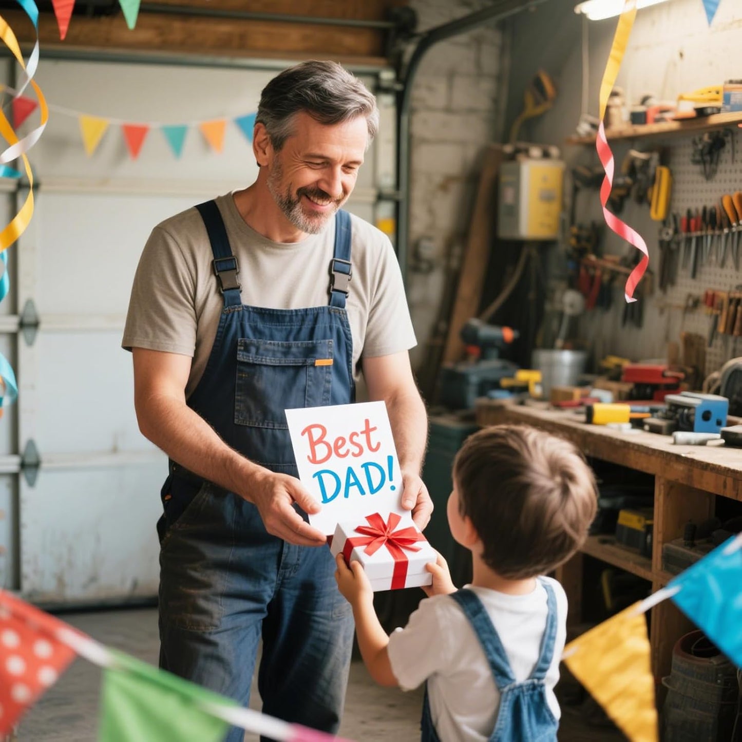 Power Tool Organizer with Charging Station Wall Mount, 3 Layer Expanded Heavy Duty Garage Organization, 48.8 Inch Length Garage Tool Storage, 4 Drill Slot, 16" Standard Hole, Red