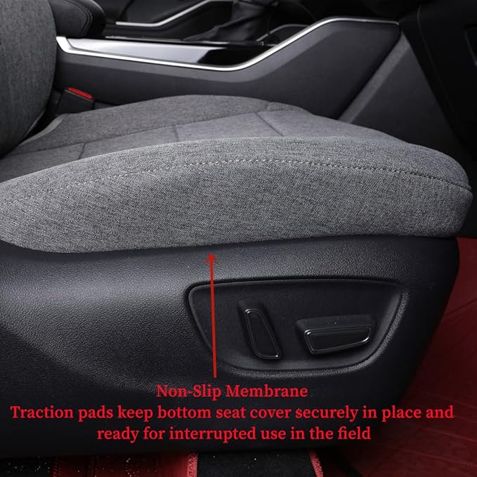 coverdream 4Runner Seat Covers Custom Fit for 2010-2024 Toyota 4Runner (5-Seater,Two Row),Full Coverage Airbag Compatible Seat Protector (Full Set,Gray)