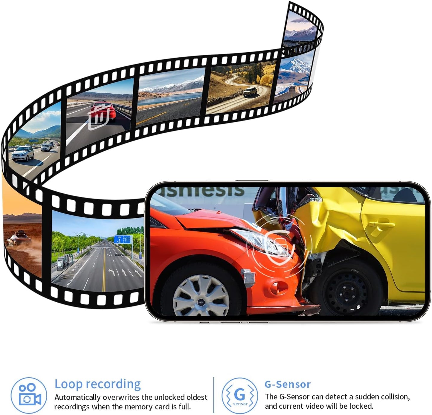 Front 4K & Rear 1080P Dash Cam for Honda HR-V 2023 2024 2025 2026(Black) Sport LX EX-L (Gen3),Easy Installation,OEM-Style,Collision Detection,Loop Recording,WiFi & App,128G Card