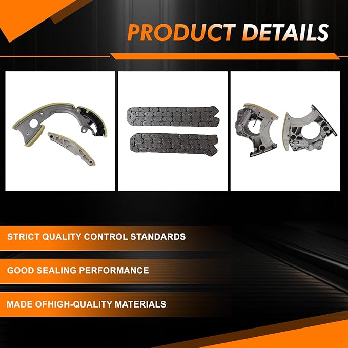 HJ01015A Engine Timing Chain Kit Compatible with AUDI Q5 A6 3.2L 3.0L V6 A8 S6 S7 S8 4.0 V8 CCAA CALA Engine Timing Set Replace # HJ01015A