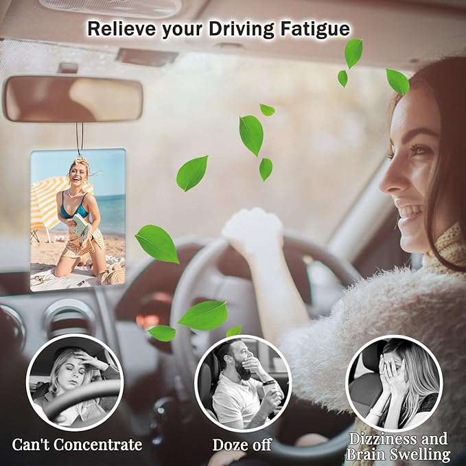 Custom Air Freshener with Picture for Car - Personalized Car Air Freshener, Double Sided Print Photo/Logo With Scents Freshener, for Cars, Bedroom, Bathroom, Mother's Day Hanging Ornaments