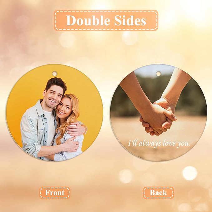 Custom Car Air Freshener with Picture Text - Personalized Car Air Freshener with Multiple Fragrances for Valentine's Day Birthday Gift Hanging Ornaments