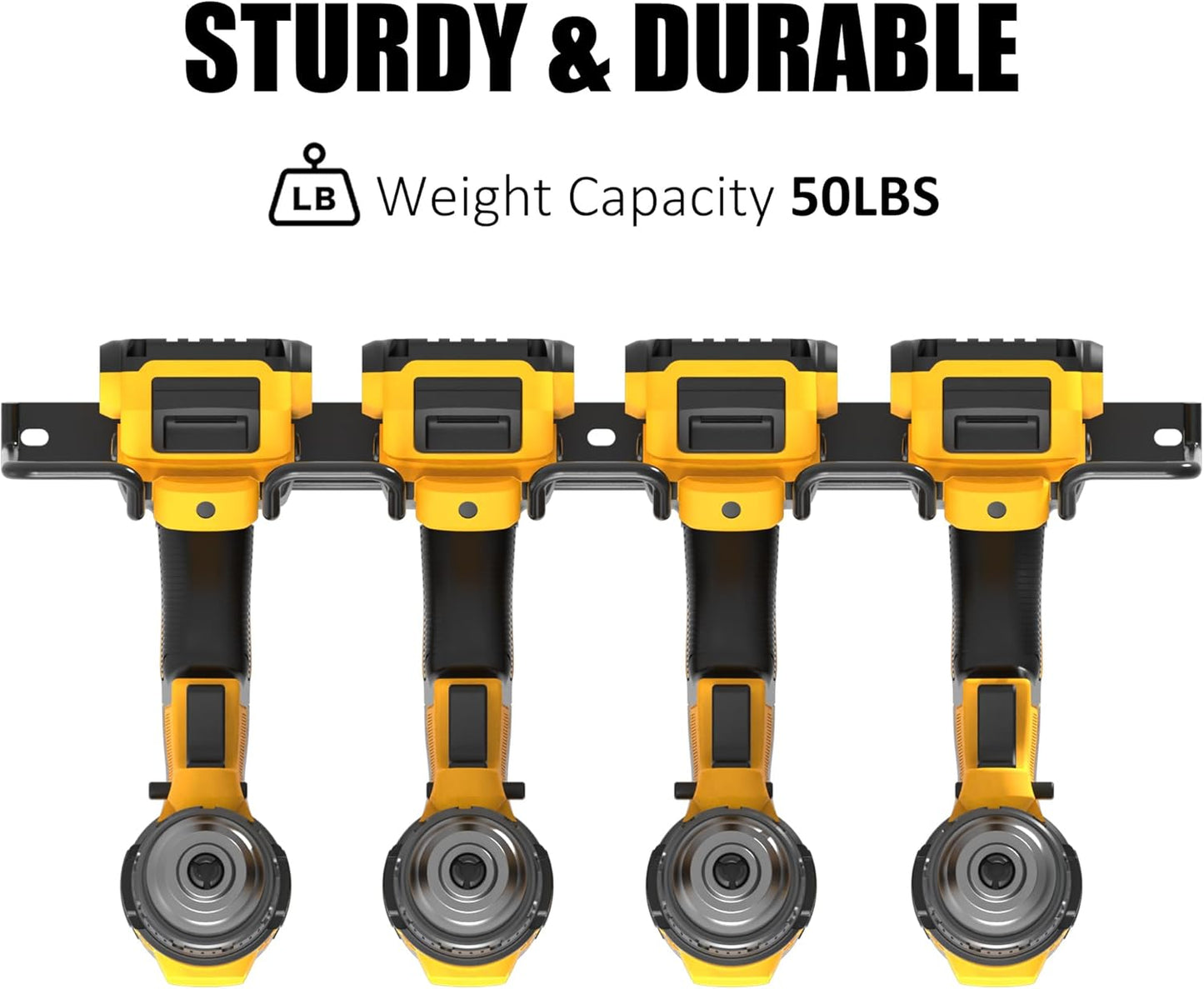 UNITEDPOWER Wall Mounted Power Tool Organizer Holder, Heavy Duty Utility Storage Rack for Battery Powered Hand Tools, Cordless Drill Rack, Workshop, Shed, Garage