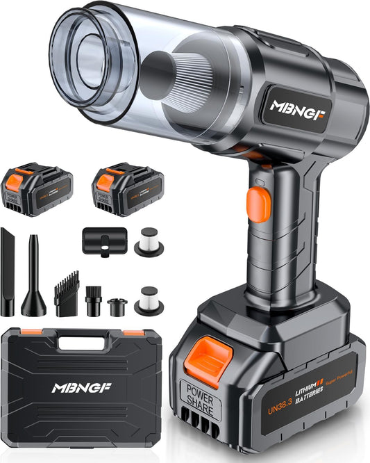 Car Vacuum Portable Cordless, High Power Suction & Blower, Wireless Handheld Vacuum Cleaner for Car, Home, Office, Pet(Deep Dark Black)