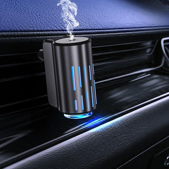 Car Air Freshener,Smart Car Air Freshener, Suitable For Car Diffusers And Home Use,Automatic On/Off,10 Scents,Car Diffusers Have 3 Adjustable Modes,Car Essential Oil Diffusers Have 20 Refill Bottles