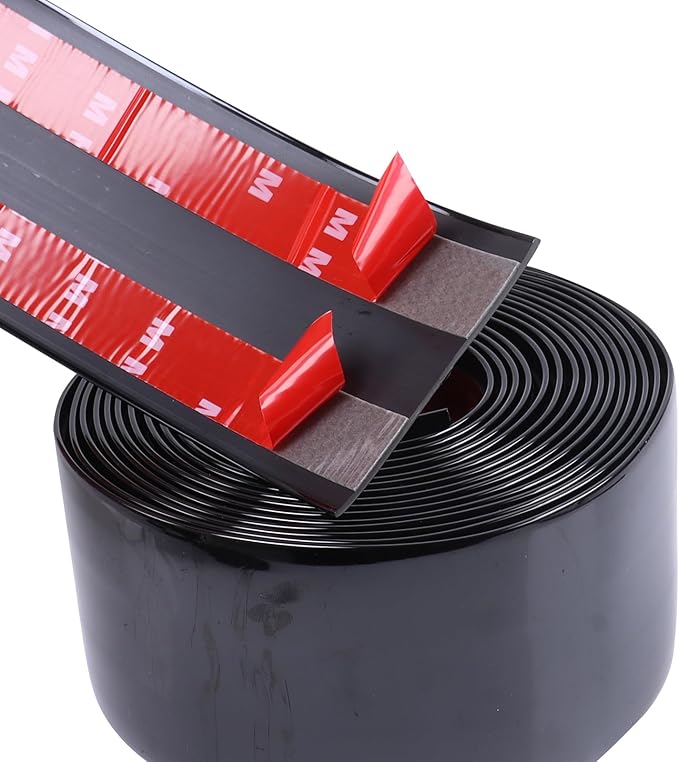 2"(50mm) Automotive Trim Molding Glossy Black 80FT Heavy Duty Car Side Moldings Self Adhesive UV Protected Scratch-Proof for Truck RV Boat Exterior Interior Body Door Window Bumper