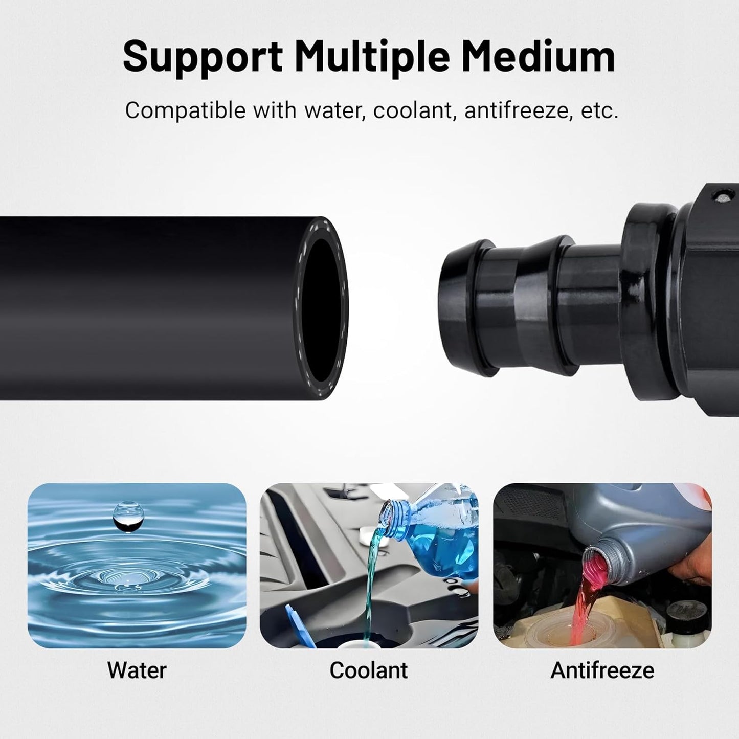 EVIL ENERGY 3/8" Heater Hose Coolant Radiator Straight 100PSI SAE 20R3 10FT Black