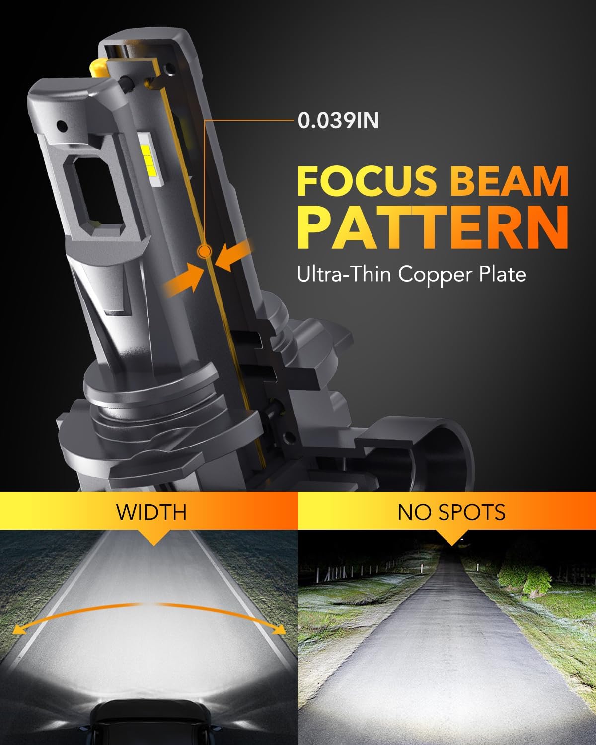 OXILAM M5S H11 9005 Light Bulbs Combo, 80000LM 900% Brighter 6500K Cool White, 9005/HB3 Hi-Beam H11/H9/H8 Lo-Beam Halogen Replacement, IP68 Waterproof, Pack of 4