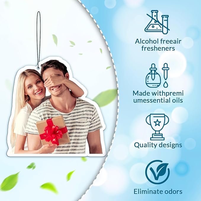 Custom Air Freshener for Car - Double Sided photo Personalized Air Freshener for Car with Multiple Fragrances Decorations for Wardrobe, Bathroom,Hanging Ornaments (Unique Scented Gift) (Alien)