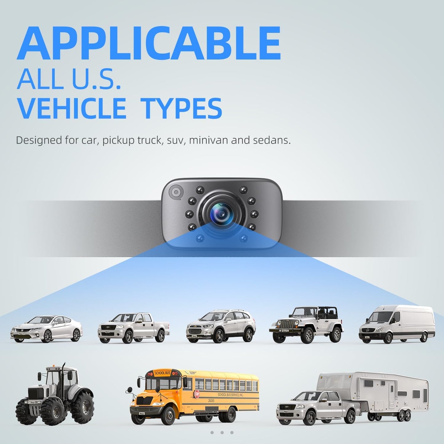 eRapta HD 1080P Backup Camera,AHD Compatible,License Plate Rear View Camera for Car,Metal Housing,IP69 Waterproof Rearview Universal Reverse Cam Kit for Vehicle SUV RV Pickup,AGQT01