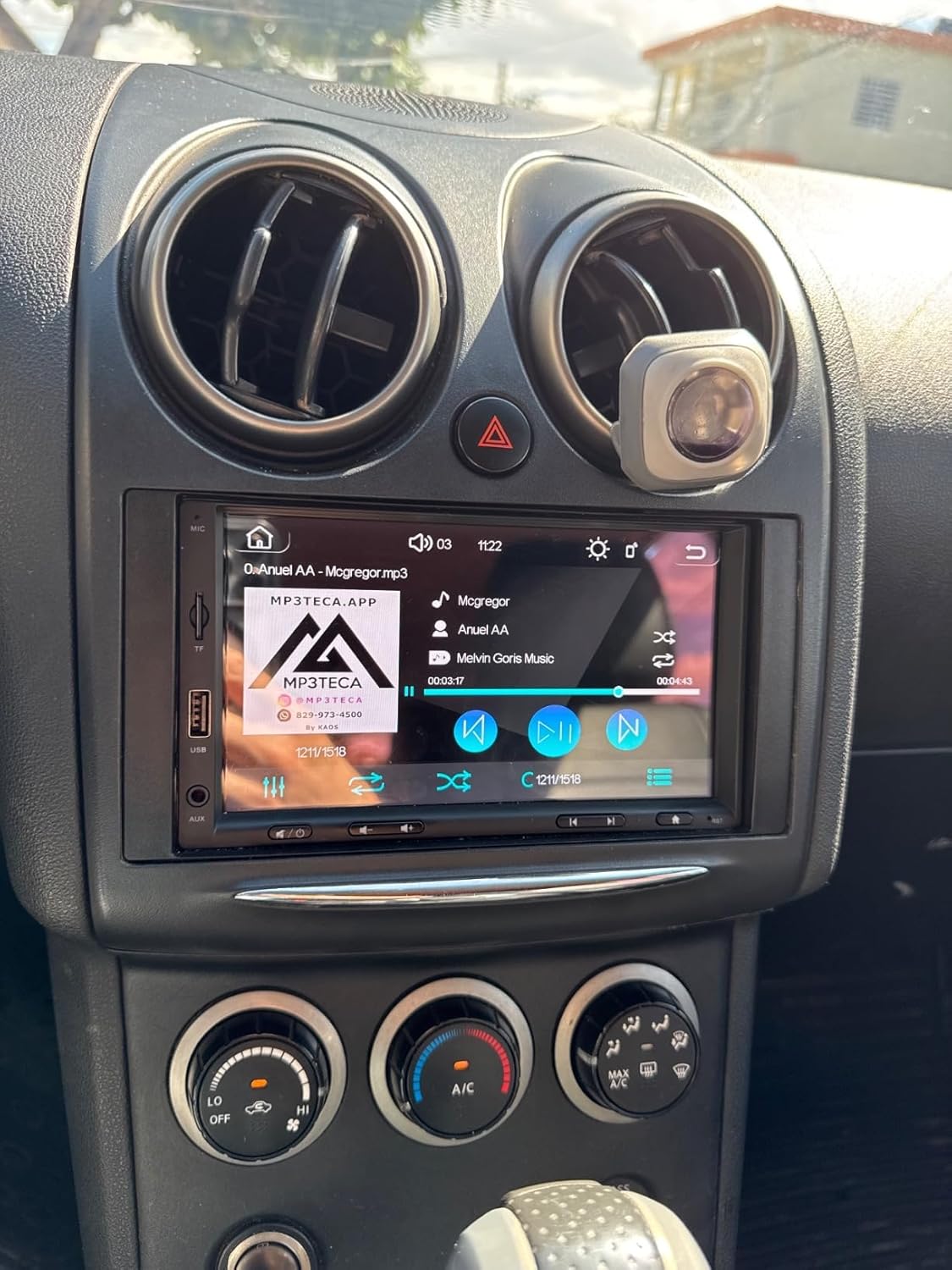 7 Inch Double Din Car Stereo with Wireless Apple Carplay & Android Auto Navi Radio Head Unit with Touch Screen Bluetooth AM/FM Receiver/Mirror Link/Backup Camera/TF/AUX/USB Input