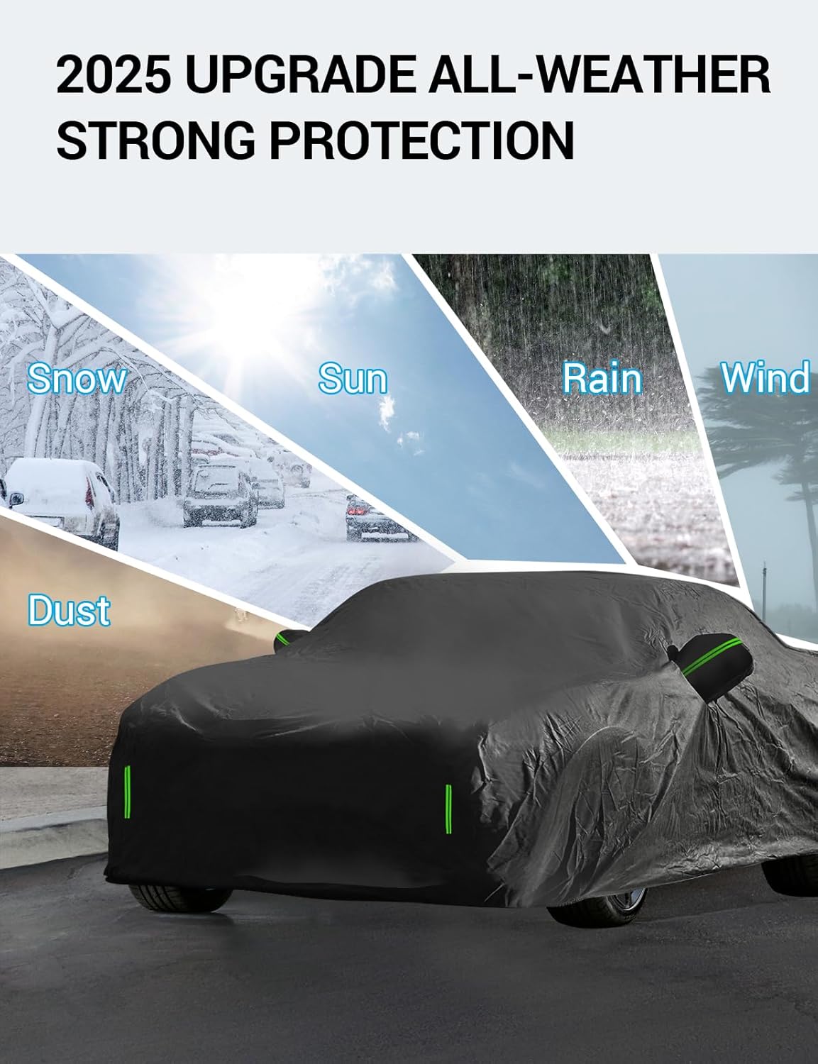 Proadsy 2025 Upgrade Car Cover Custom Fit for Subaru Legacy 2010-2025, Waterproof All Weather for Automobiles, Full Exterior Cover Rain Snow Sun Protector Indoor Outdoor Car Cover