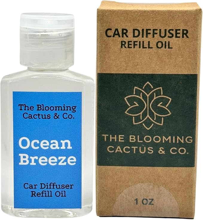 The Blooming Cactus & Co. - Car Diffuser Refill - Fragrance Oil Diffuser Refill - Reed Diffuser Refill 30 gr (Ocean Breeze)