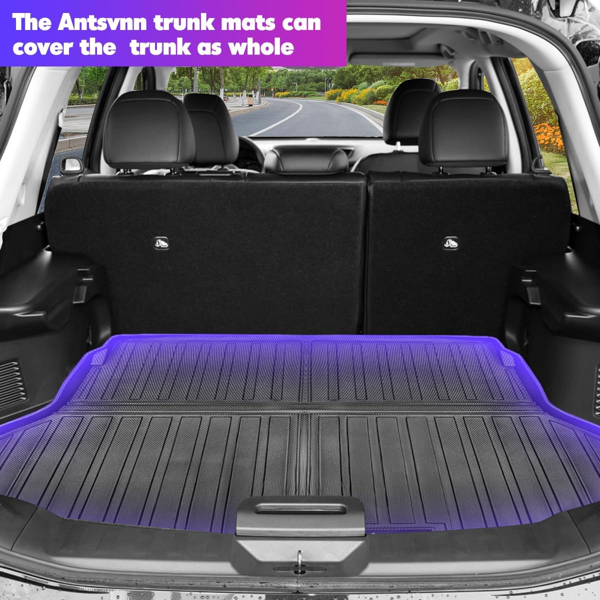 Fit for Nissan Rogue 2020-2014 Cargo Mats, All-Weather Rear Trunk Mat Rear Seat Cargo Cover Liners Protector for 2014 2015 2016 2017 2018 2019 2020 Nissan Rogue Accessories