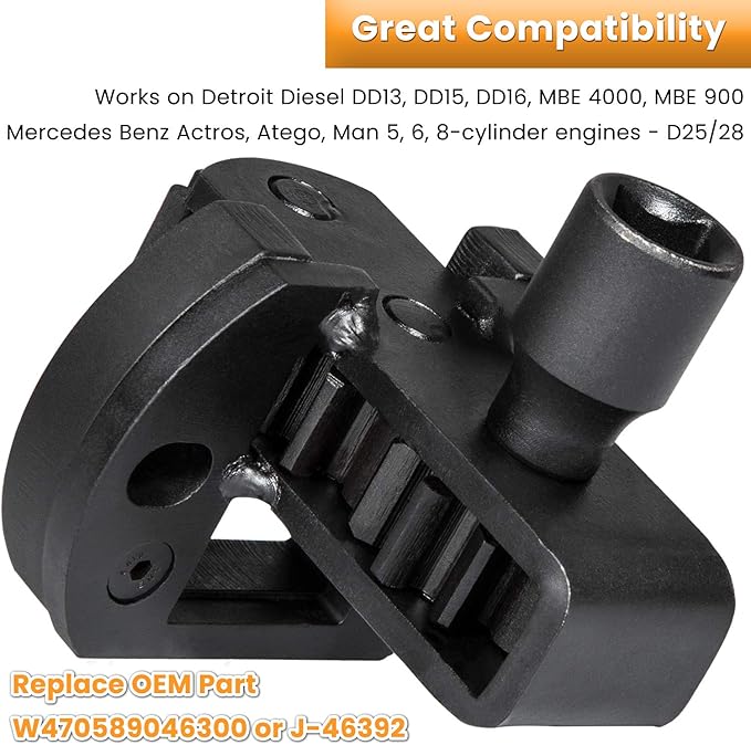 For Detroit Diesel DD15 Engine Camshaft Timing Tool TDC Locating Pin Brake Adjustment Tool Barring Tool Fuel Line Socket J-47487 J-48630 W47058090900 W470589104000 W470589001500 J-46392 W470589046300