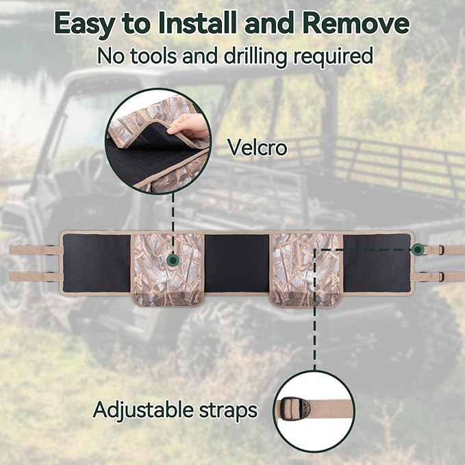 UTV Roll Cage Organizer Case, UTV Roll Cage Organizer Bag for Rear/Side by Side Accessories, Compatible with Polaris, Yamaha and Kawasaki UTVs