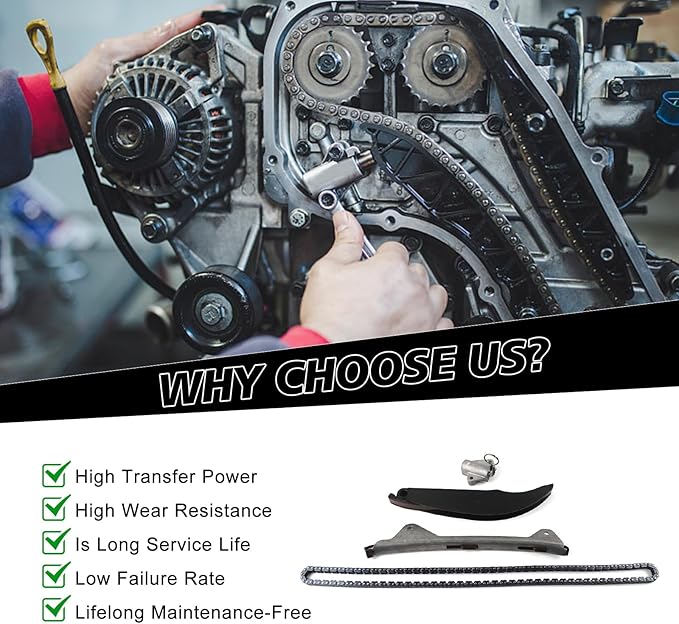 243212E010 24321-2E010 Timing Chain Kit Fits for Forte Cerato Tucson Forte5 NU 2.0 G4NA 243212E010 Repalce OE 24410-2E000 244102E000 Engine Timing Kit