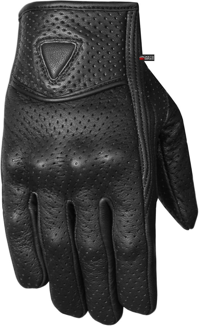Jackets 4 Bikes Motorcycle Gloves - Premium Leather for Men Women, Touchscreen, Non-Slip, Motorbike Cruiser Street Biker Protector Glove