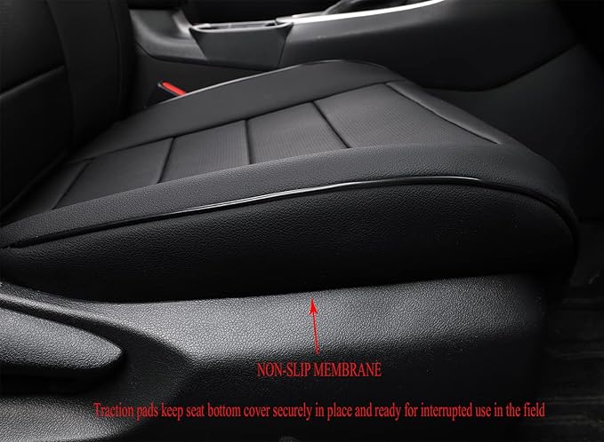 EKR Rav4 Seat Covers Custom Fit for Toyota Rav4 2016 2017 2018(Hybrid) LE,SE,XLE,Limited, Leather Truck Seat Cover Full Set for SUV,Faux Leather(Black)