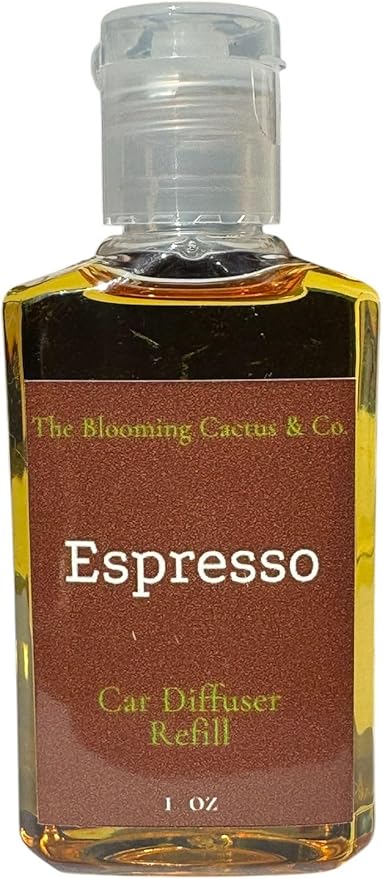 The Blooming Cactus & Co. - Car Diffuser Refill - Fragrance Oil Diffuser Refill - Reed Diffuser Refill 30gr (Espresso)