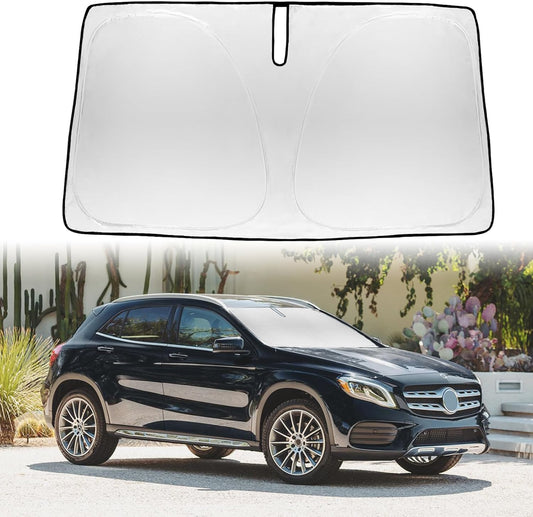 for Mercedes Benz GLA 250 2015-2020 Windshield Sun Shade, Foldable Sunshade for Front Windows Cover Sun Blocker Protect Car from Sun Rays Custom Fit 2025-2016 Mercedes Benz GLC 300 Car Accessories