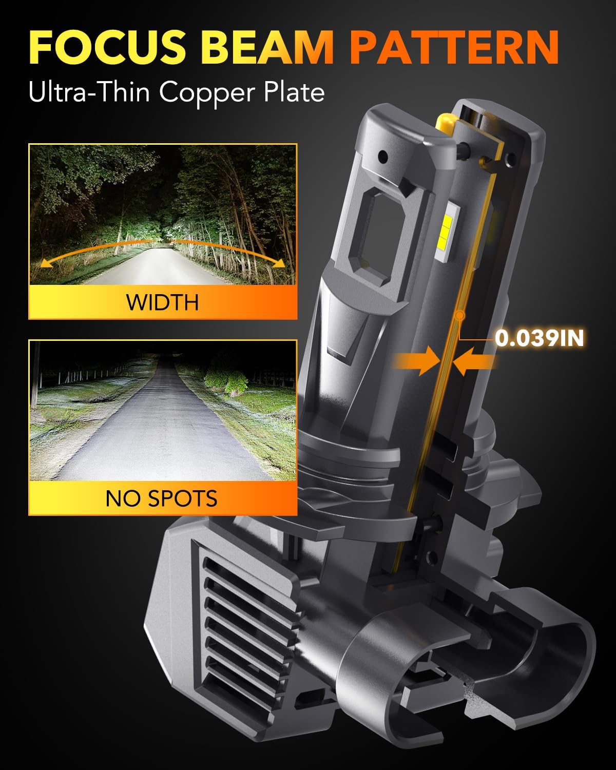 OXILAM 9005 9006 LED Bulbs, 900% High Brightness HB3 HB4 Fog Light Bulb, 6500K Cool White, Pack of 4