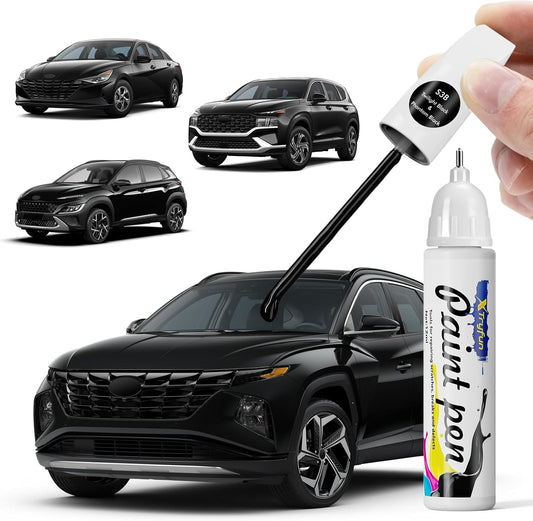 Phantom Black/Twilight Black (S3B) Touch Up Paint Compatible with Hyundai, DIY Car Paint Scratch Repair, Automotive Paints, Quick & Easy Fix Scratch Repair for Tucson/Elantra/Santa Fe/Kona