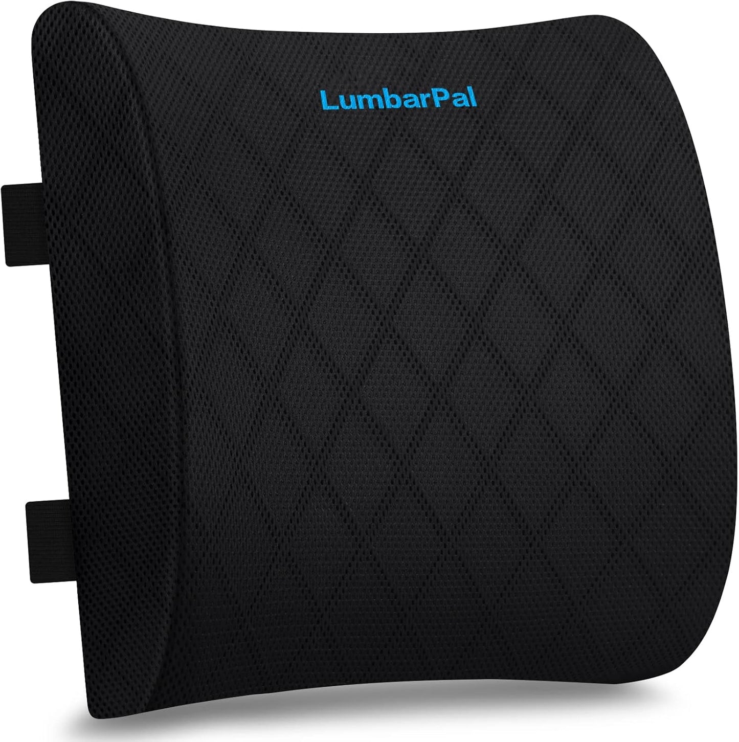 Lumbar Support Pillow for Office Chair Back Support Lumbar Pillow for Car, Gaming, Office Chair - Improve Sitting Posture & Back Pain Relief, Memory Foam, Adjustable Straps, Black