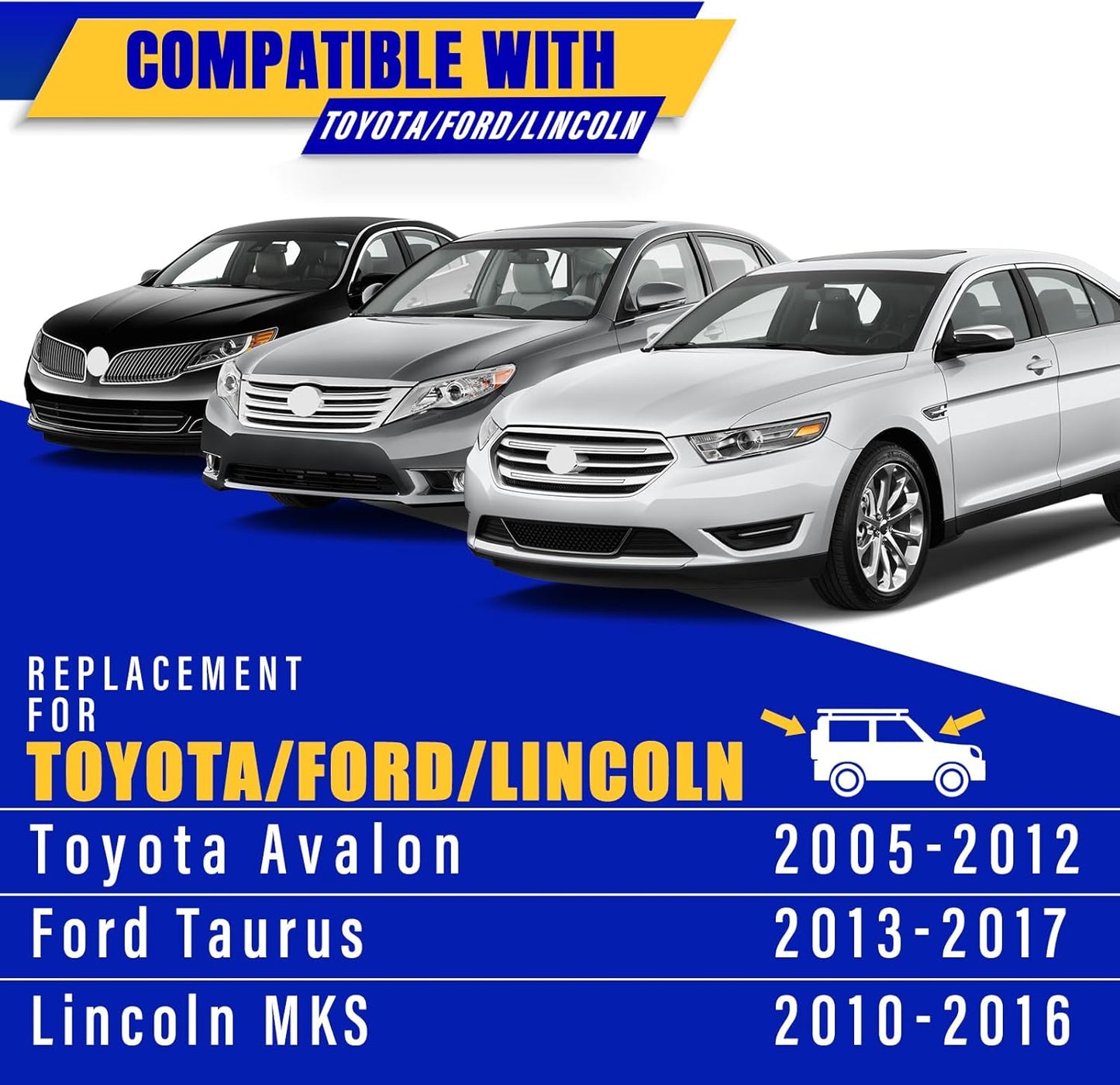 2 wipers Replacement for 2005-2012 Toyota Avalon/2013-2017 Ford Taurus/2010-2016 Lincoln MKS, Windshield Wiper Blades Original Equipment Replacement - 26"/20" (Set of 2) Pinch Tab