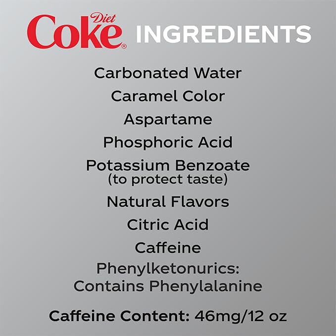 Diet Coke Soda Soft Drinks, 12 fl oz Fridge Pack Cans, 12 Pack - Cola Flavored Diet Soda Soft Drinks