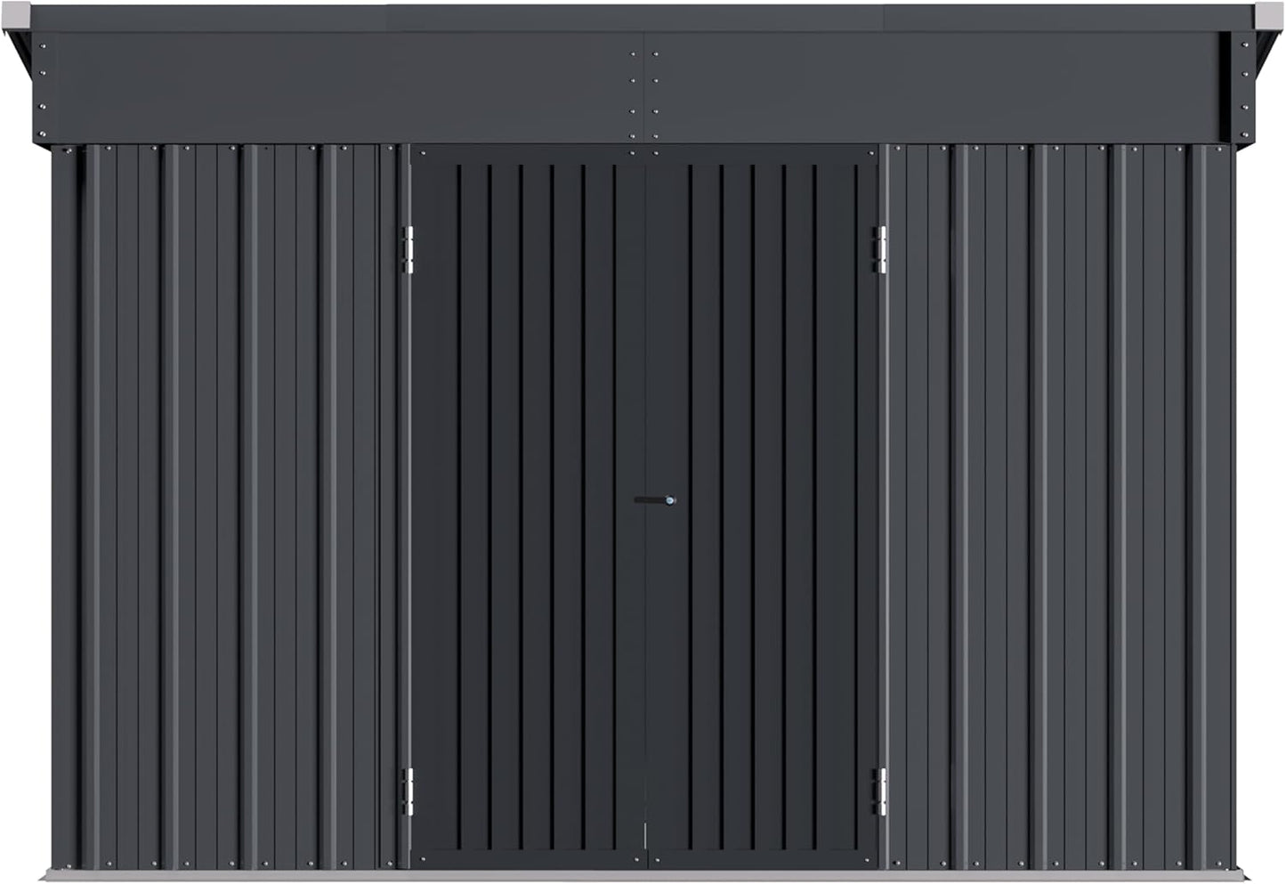 VEIKOU Metal Storage Shed, 6x10FT Outdoor Storage Shed with Sloped Galvanized Steel Roof, Garden Tool Storage House Metal Shed with 2 Vents & Double Door for Backyard Outdoor Patio