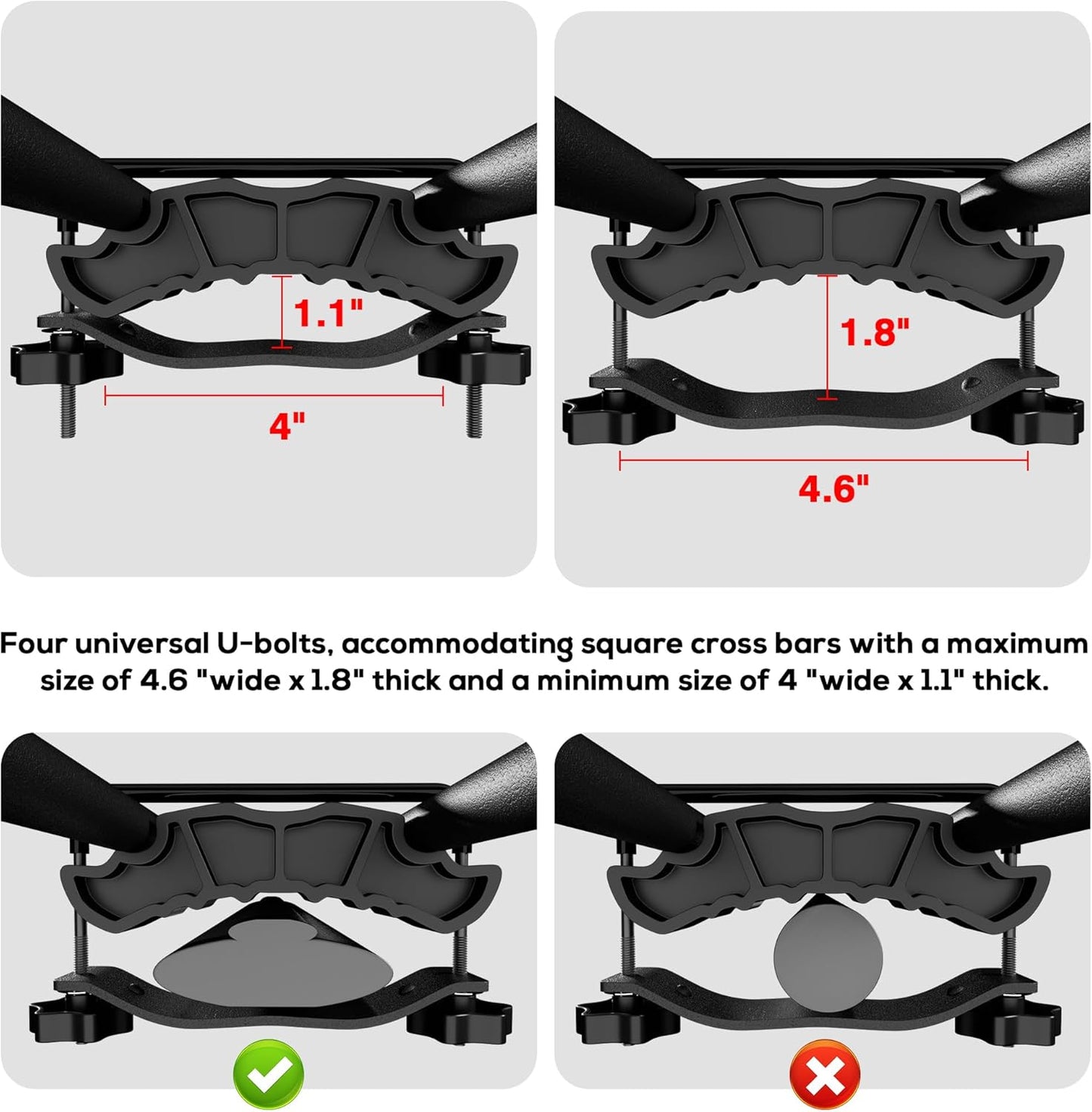Wildroad Roof Rack Cargo Basket, Upgraded 4” Fence Wide Car Roof Basket, 64"x 50"x 4" Universal Car Top Carrier Basket with Super Duty Bungee Cargo Net and Ratchet Straps Fits for SUV Truck Cars