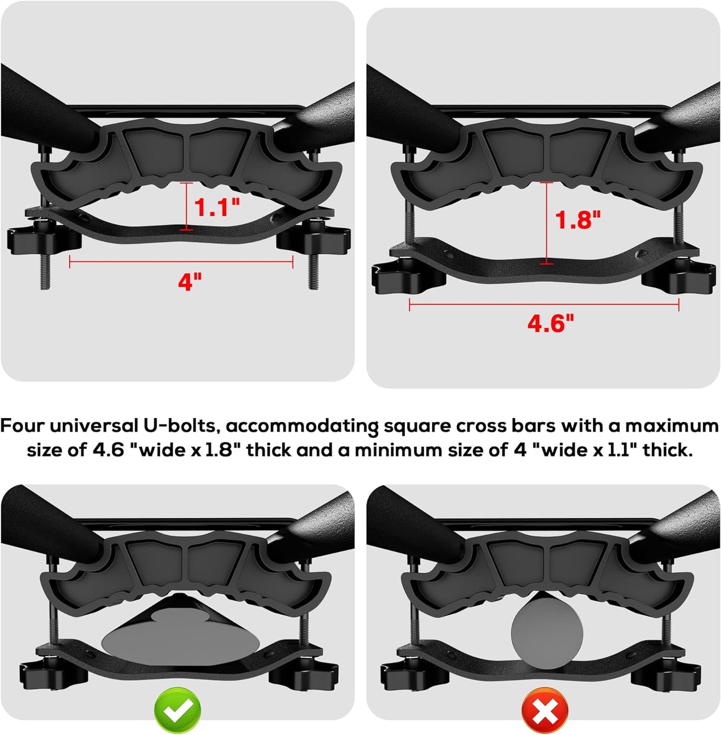 WILDROAD Roof Rack Cargo Basket, Upgraded 4” Fence Car Roof Basket, 43"x 39"x 4" Universal Car Top Luggage Holder Carrier Basket Fits for SUV Truck Cars
