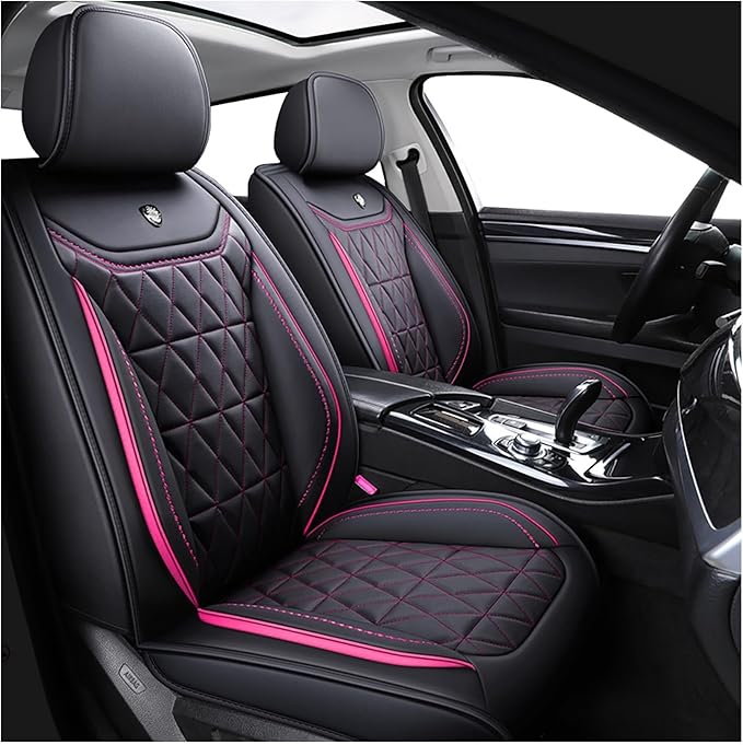 Leather Car Seat Covers,Waterproof Seat Covers 5-Seater Full Set with Airbag Compatible,Universal Automotive seat Covers for Cars,SUV,Trucks,Pickup