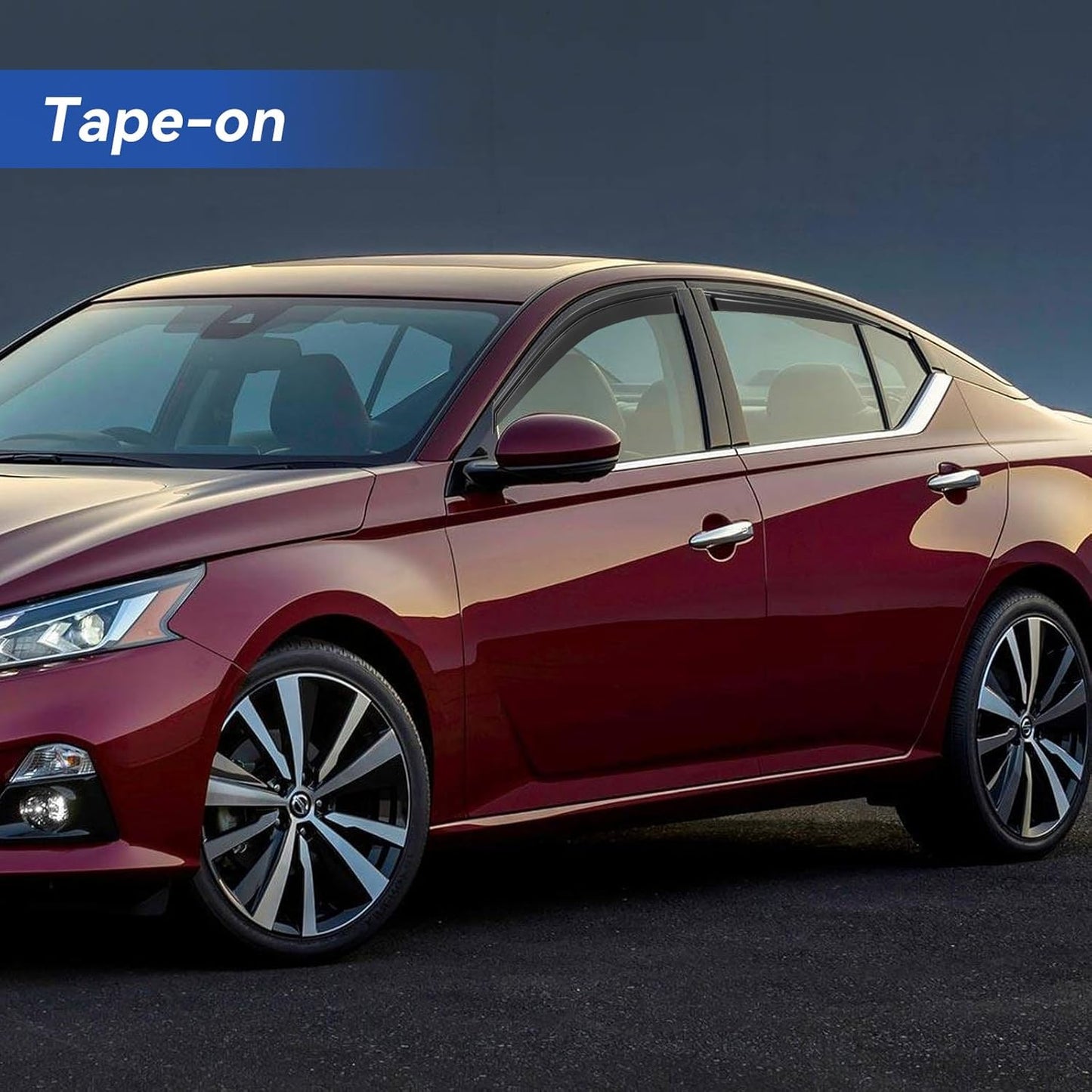 Window Visors Rain Guards for 2019-2025 Nissan Altima, Out-Channel Window Vent Wind Deflectors Visors Shades for 19-25 Altima