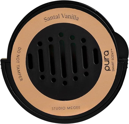 Pura and Studio McGee - Fragrance for Car Diffuser - Clean & Safe Luxury Scent Refill - Long-Lasting for 30 Days of Aroma - Must-Have Accessory - Santal Vanilla