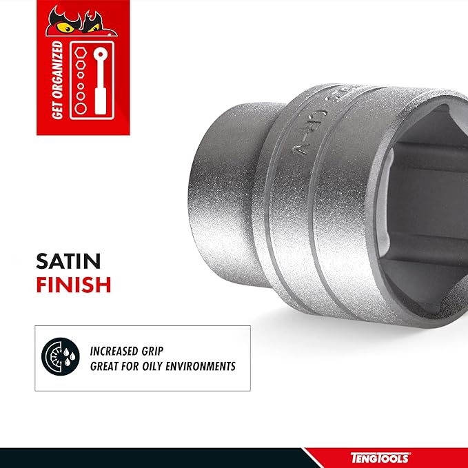 Teng Tools 4MM 1/4 Inch Drive 6 Point Metric Shallow Chrome Vanadium Socket | Mechanic Tool | Hand Tool - M140504-C