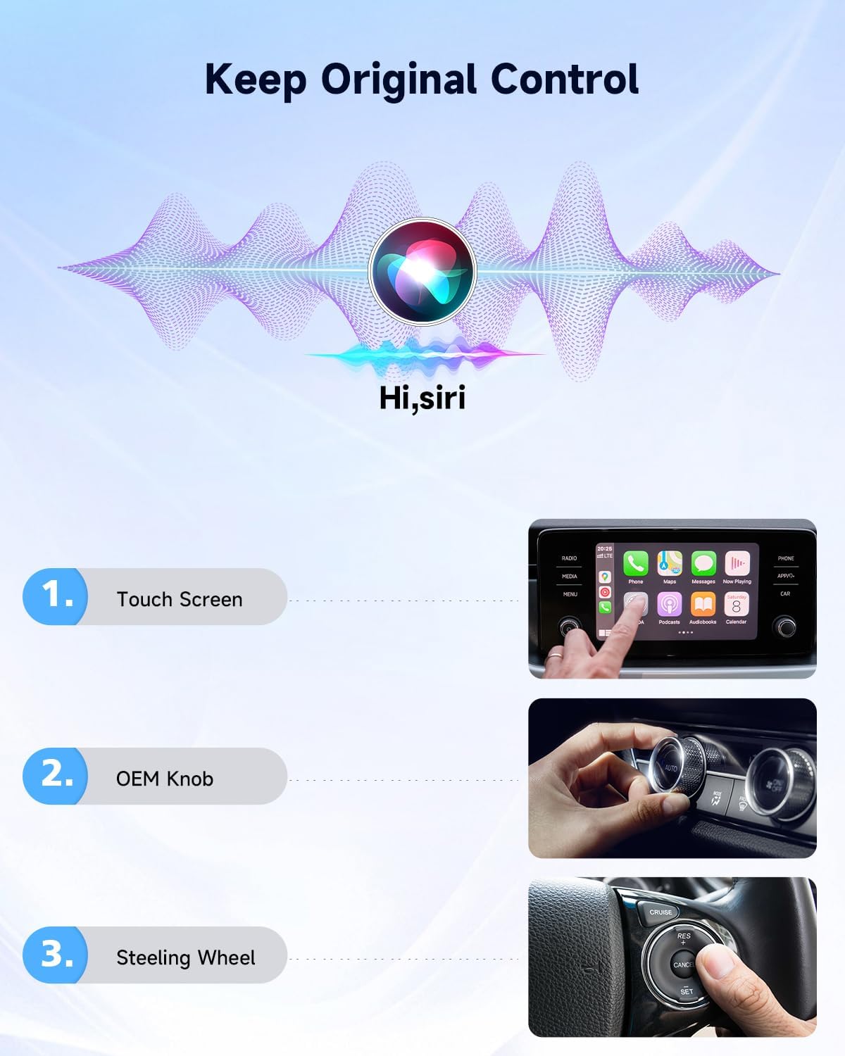 Mini Wireless CarPlay Adapter for iPhone 2025 Upgraded, Plug & Play, No Latency, USB-A/C Support, Compatible with iOS 10+ & Cars 2016+