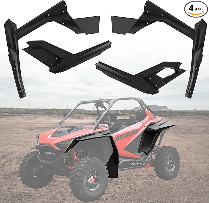 Fender Flares for RZR PRO XP/XP 4 2020-2023, Front & Rear Heavy Duty Wider Mud Flaps Kit for 2022+ PRO R/Turbo R/Turbo R 4, Extended Exterior Accessories (Replace #2884685)